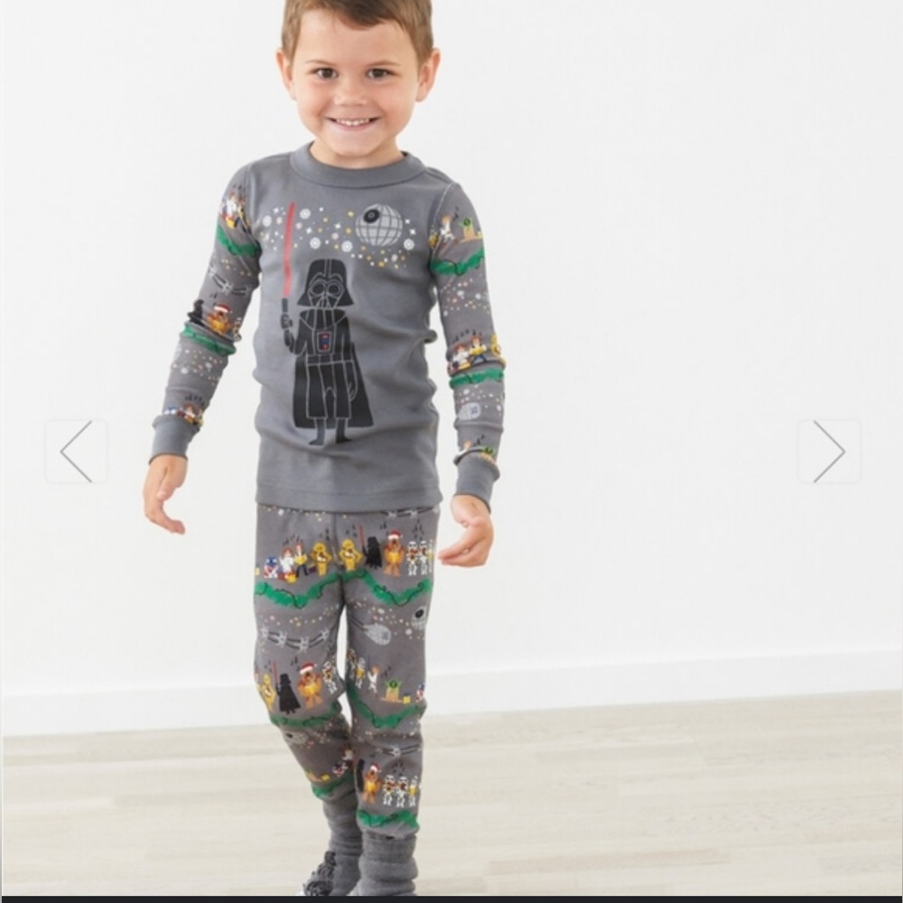 Hanna Andersson Kids Gray Star Wars Two Piece Pajamas‎ Size 8